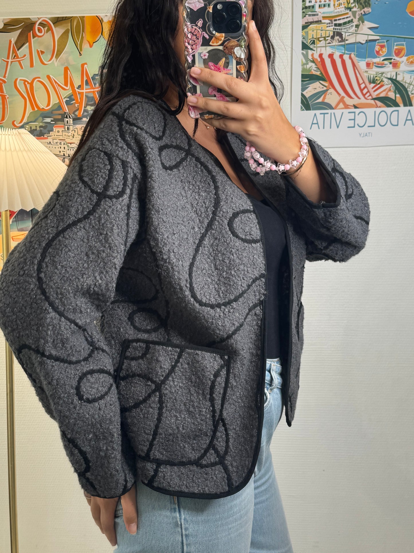 Veste Pilou grise