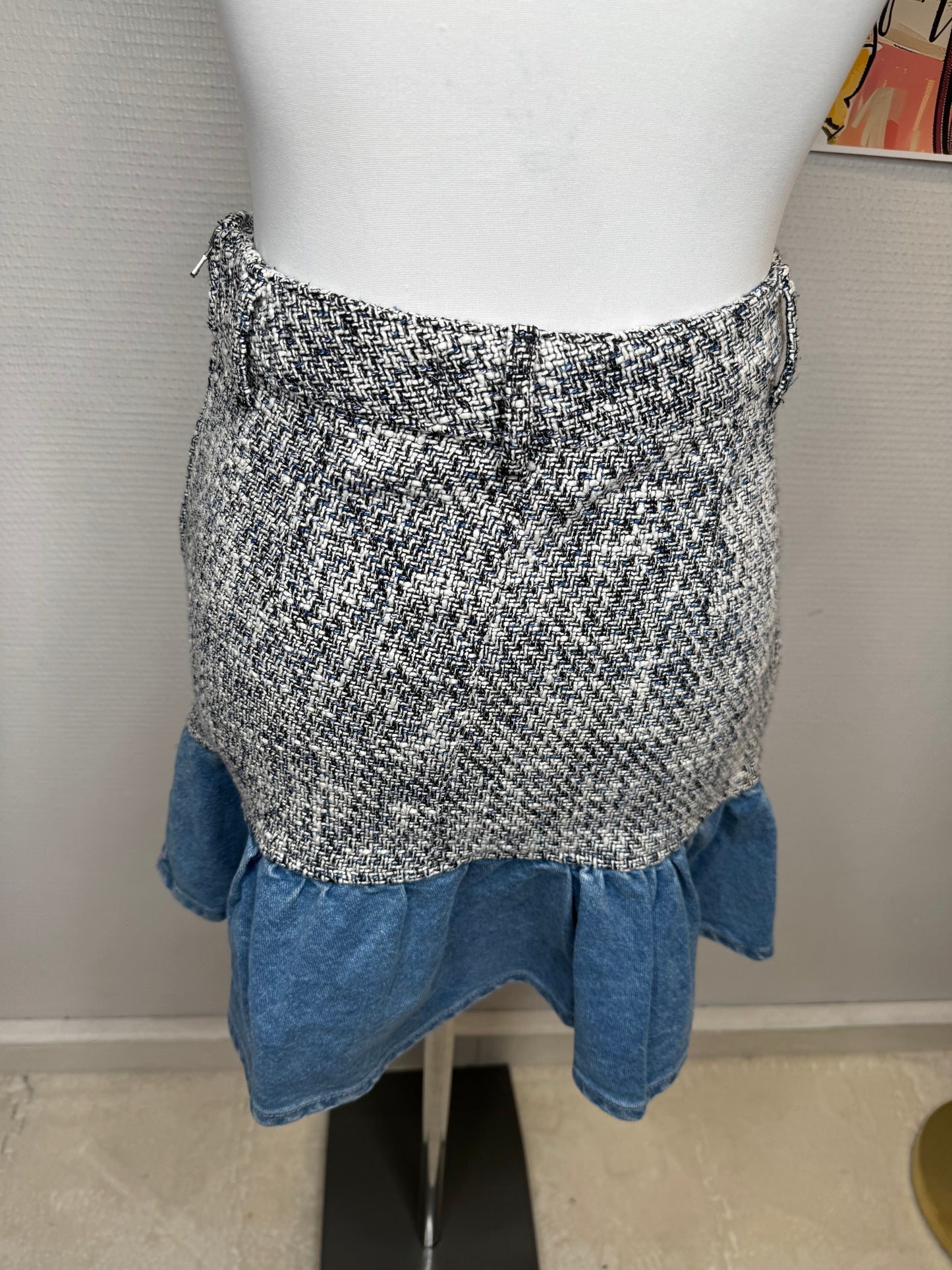 Jupe Zara tweed & jean taille 36
