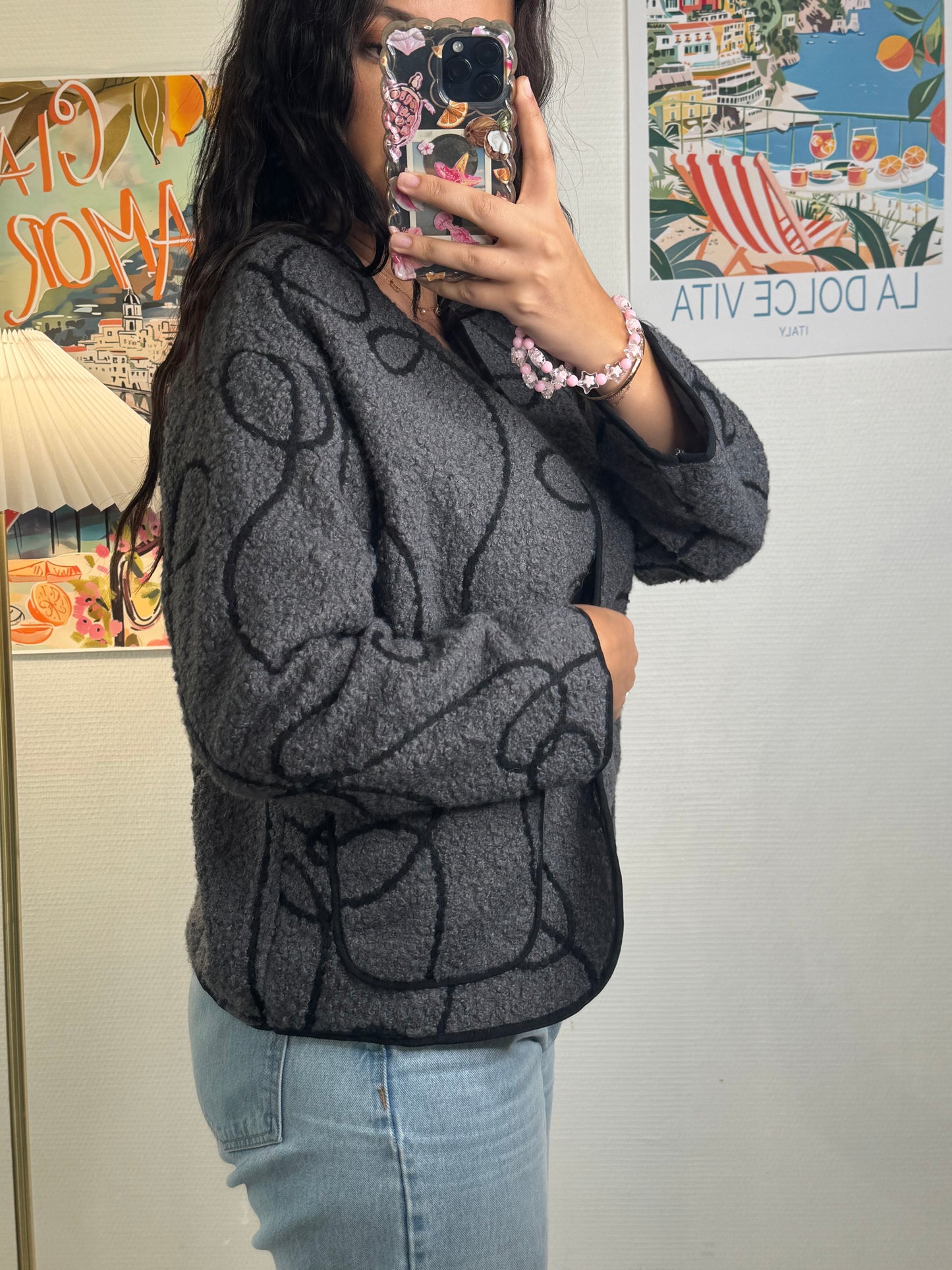 Veste Pilou grise