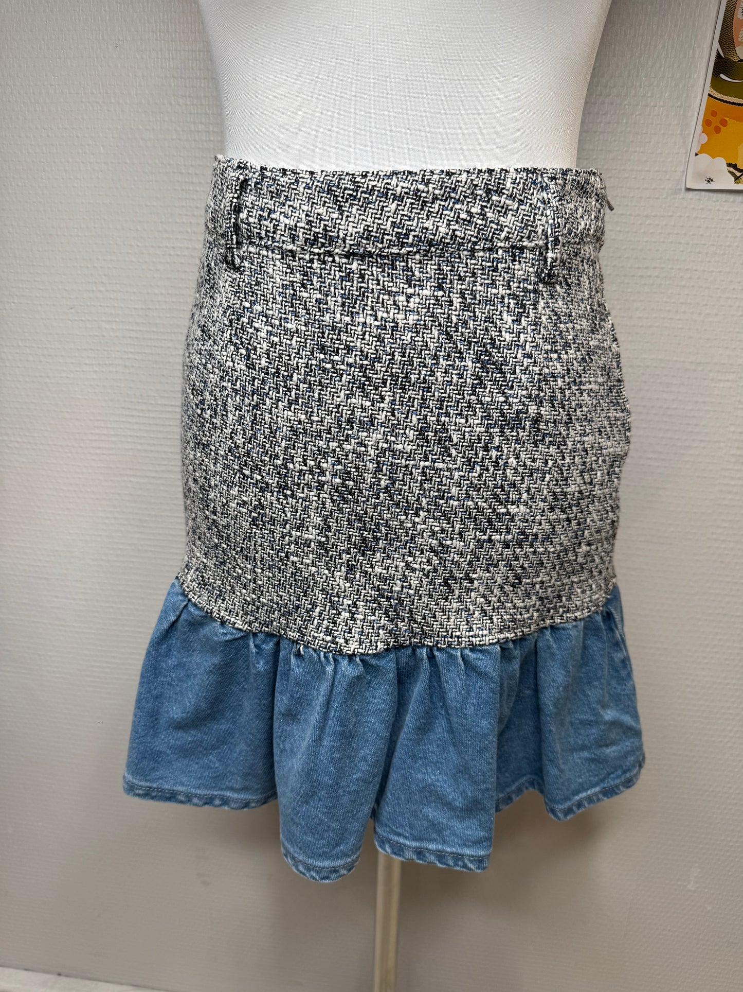 Jupe Zara tweed & jean taille 36