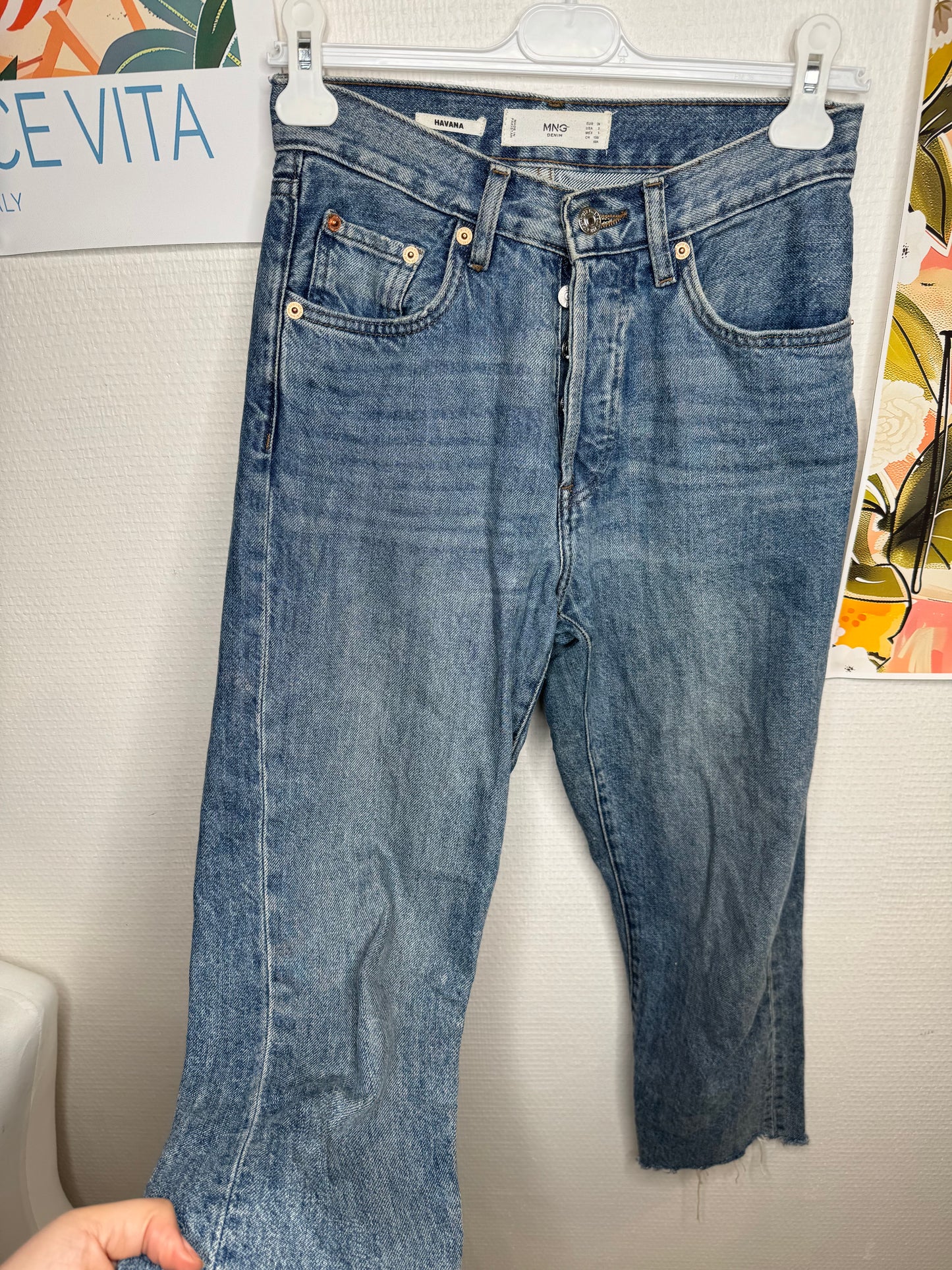 Jean mango taille haute taille 34