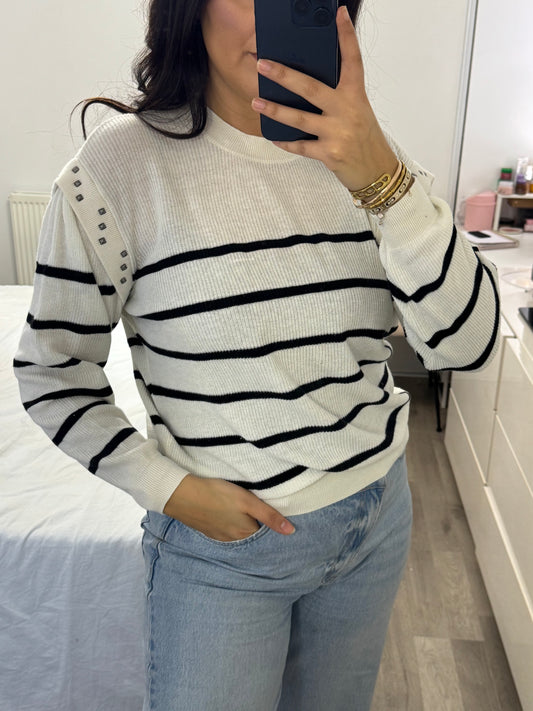 Pull IKKS marinière taille 36