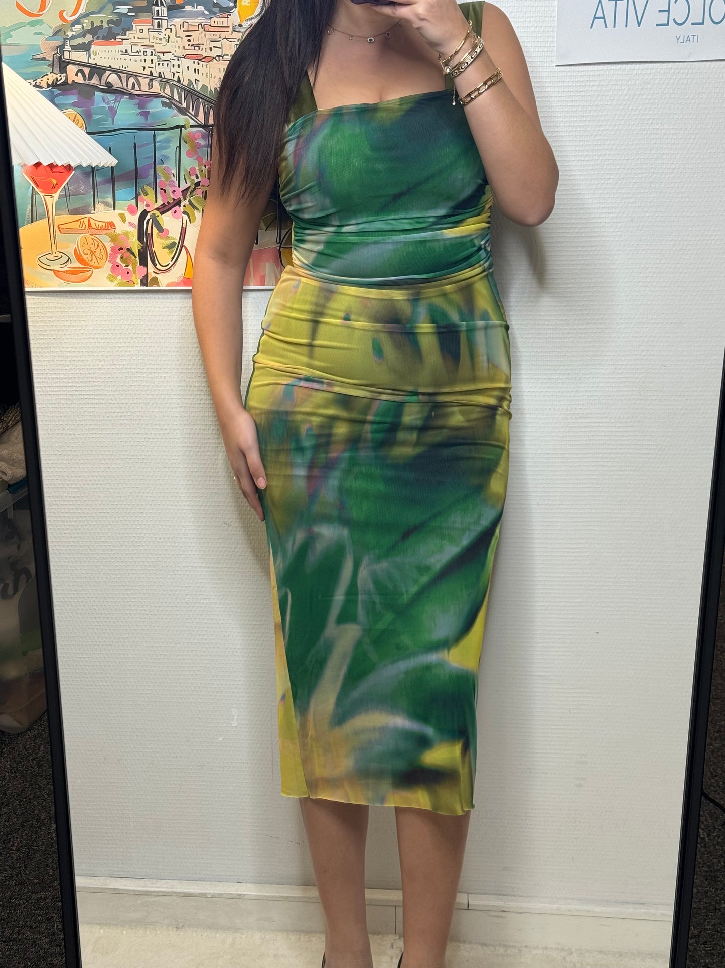 Robe Zara verte taille 40