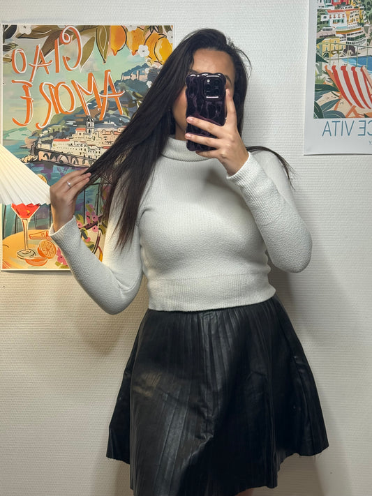 Pull blanc Zara Col roulé taille 38