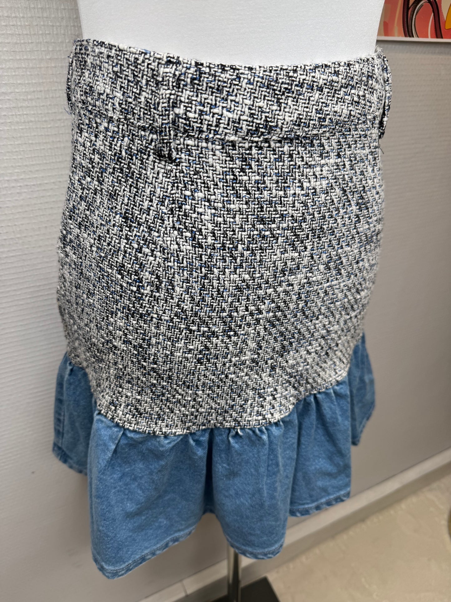 Jupe Zara tweed & jean taille 36