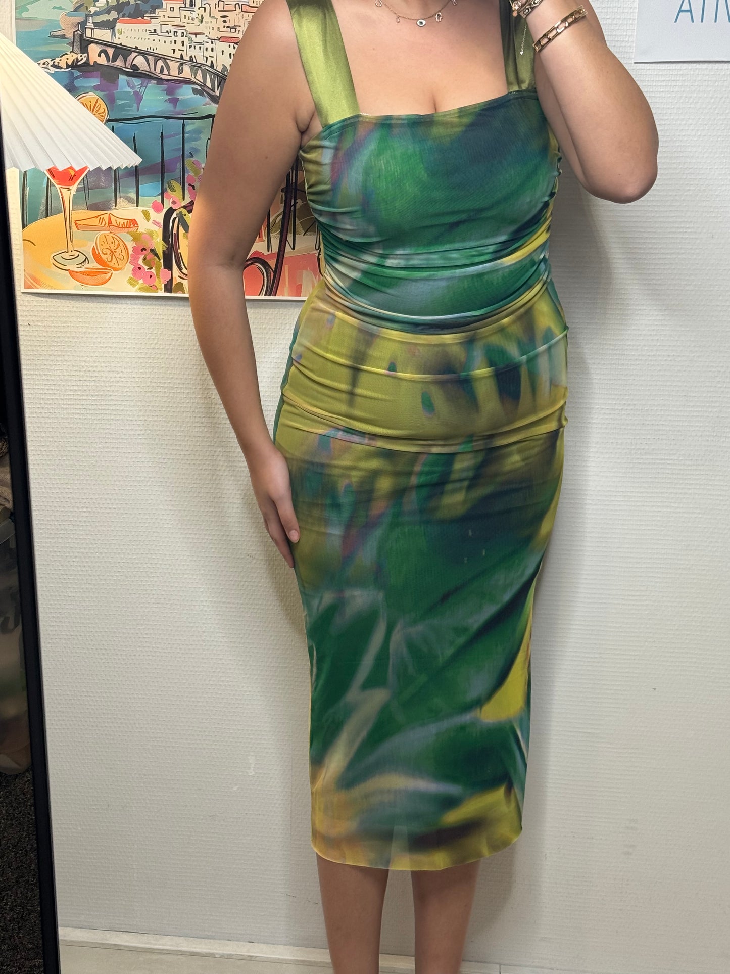 Robe Zara verte taille 40