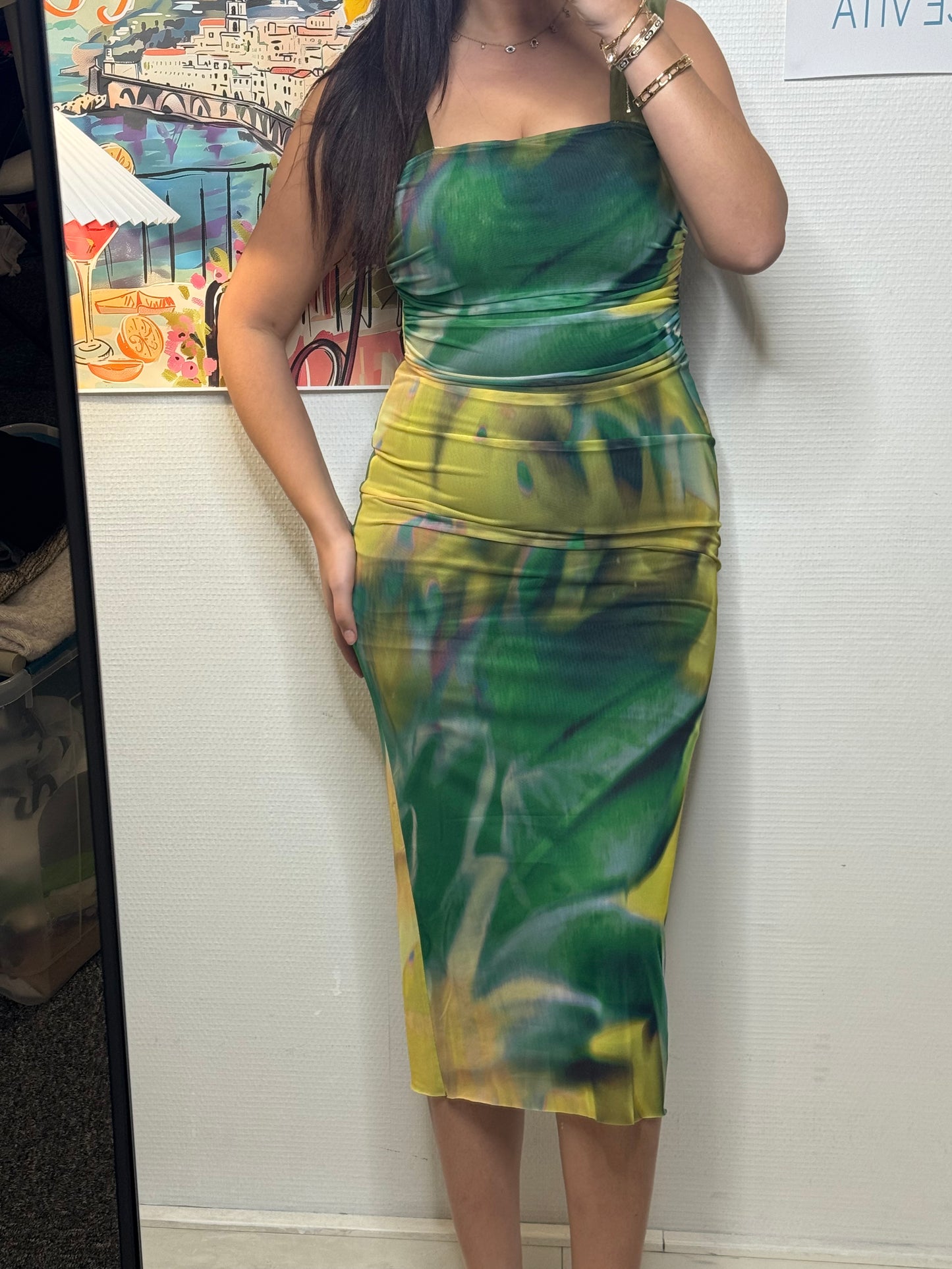 Robe Zara verte taille 40