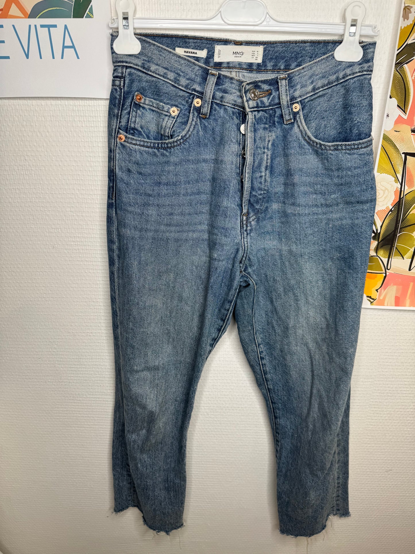 Jean mango taille haute taille 34