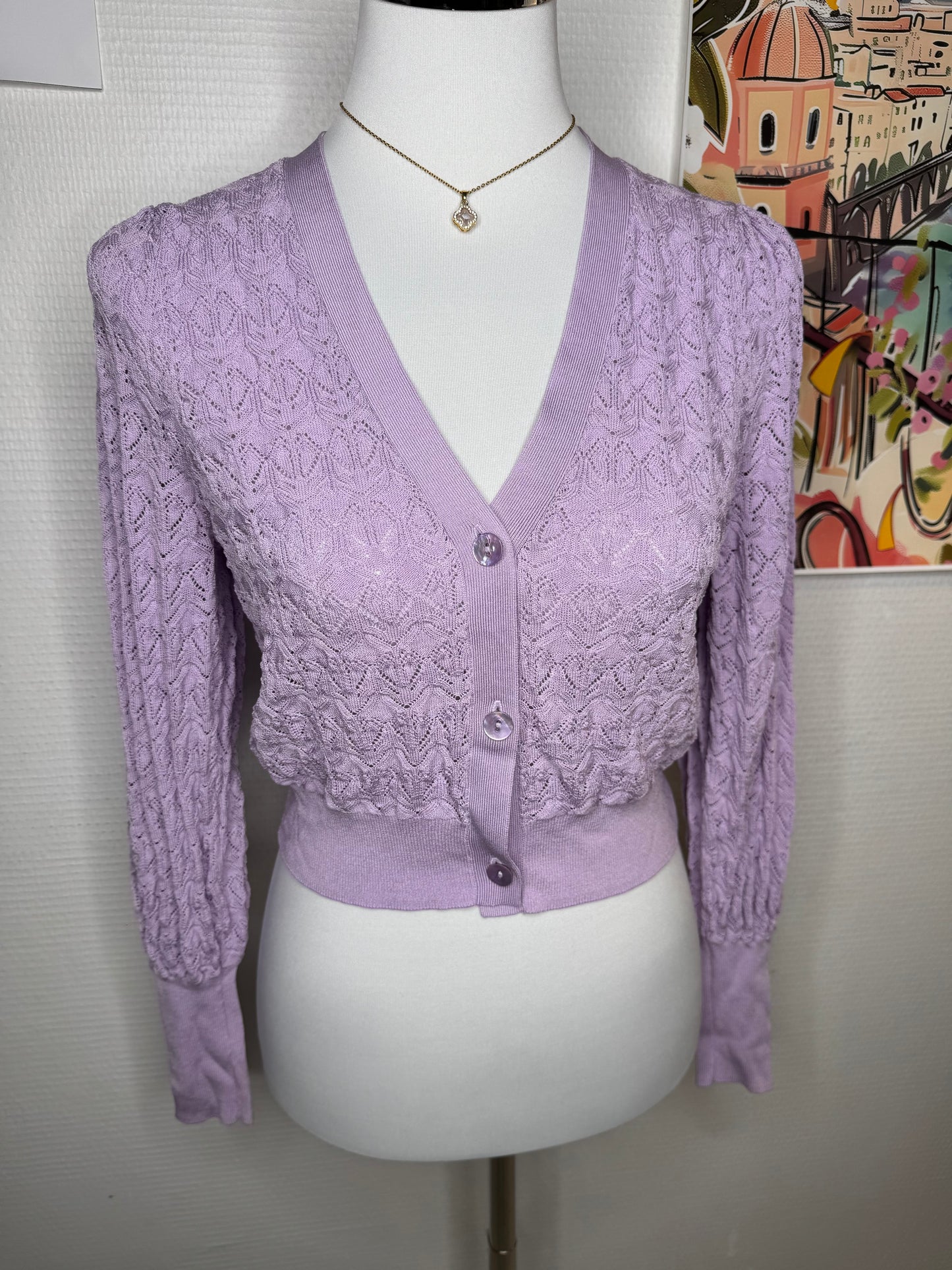 Cardigan Zara Lila taille 38