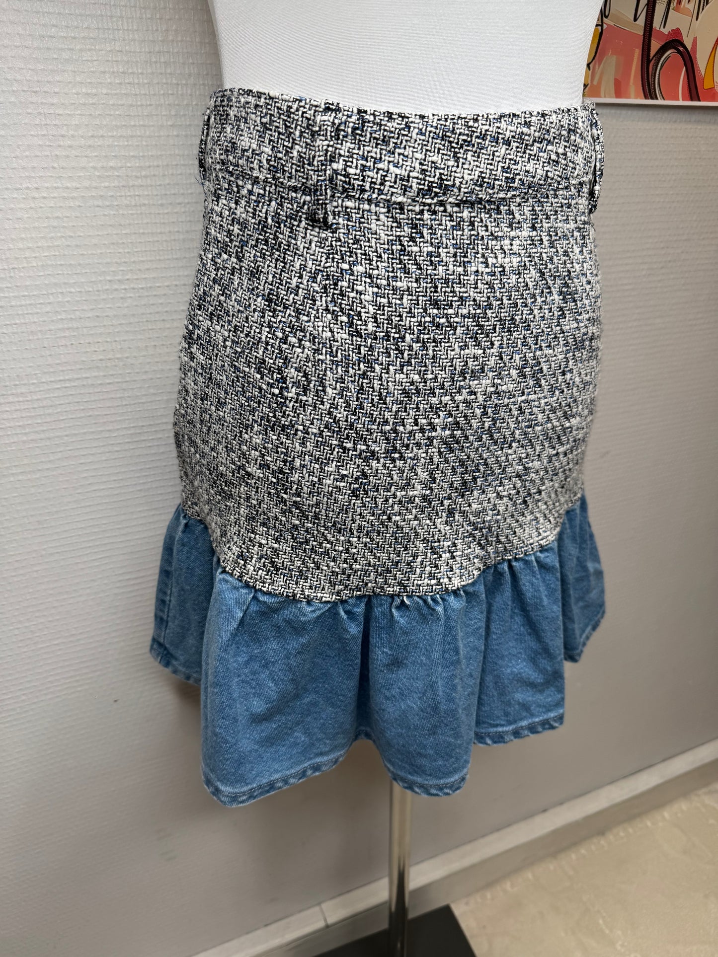 Jupe Zara tweed & jean taille 36