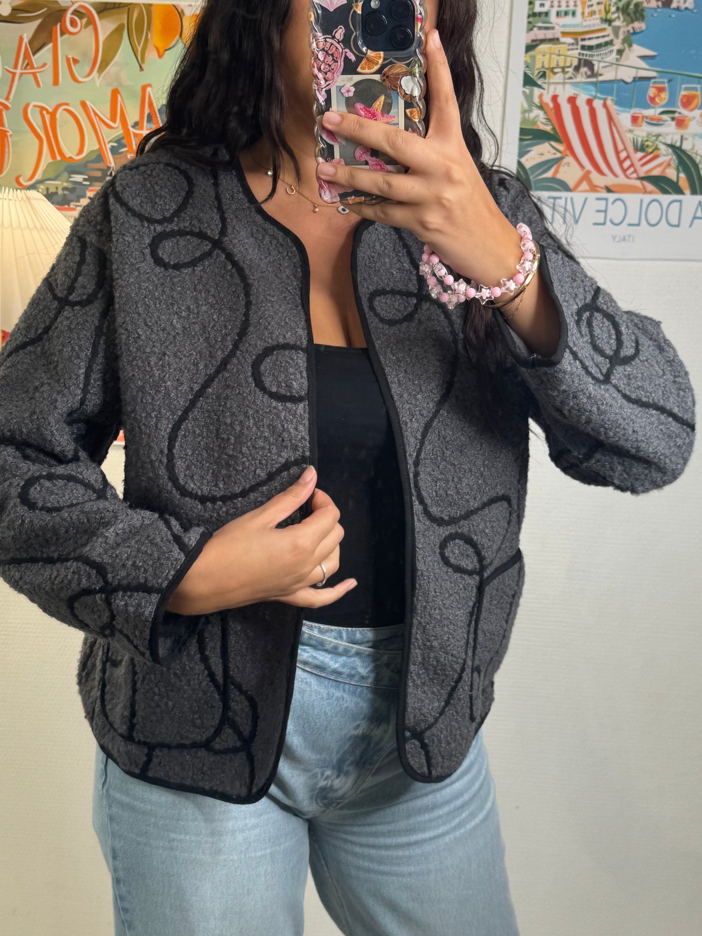 Veste Pilou grise