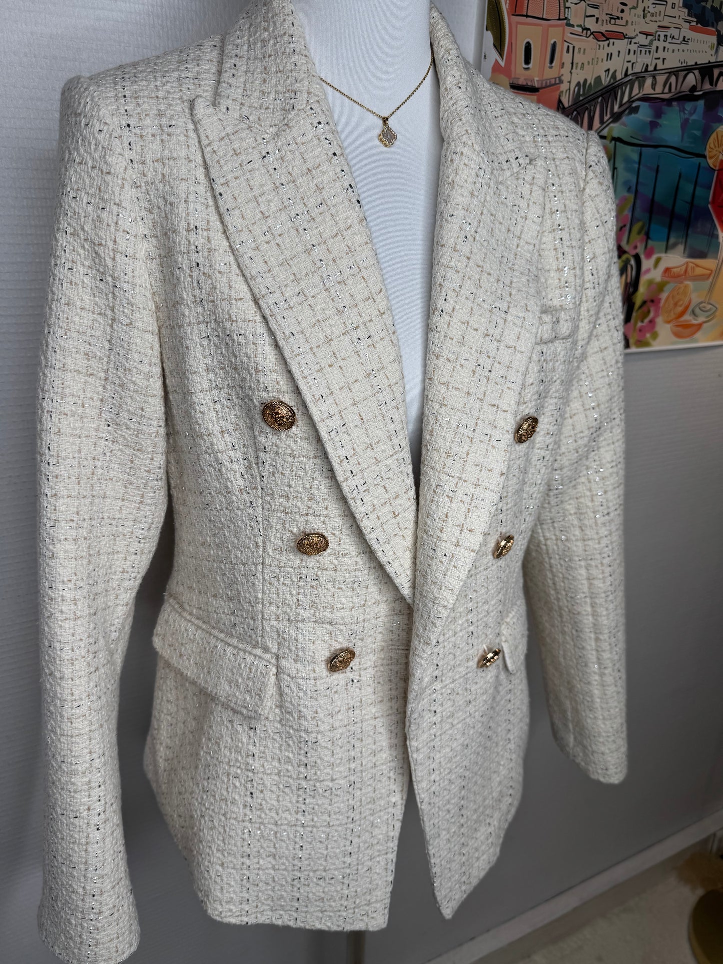 Blazer tweed taille 42