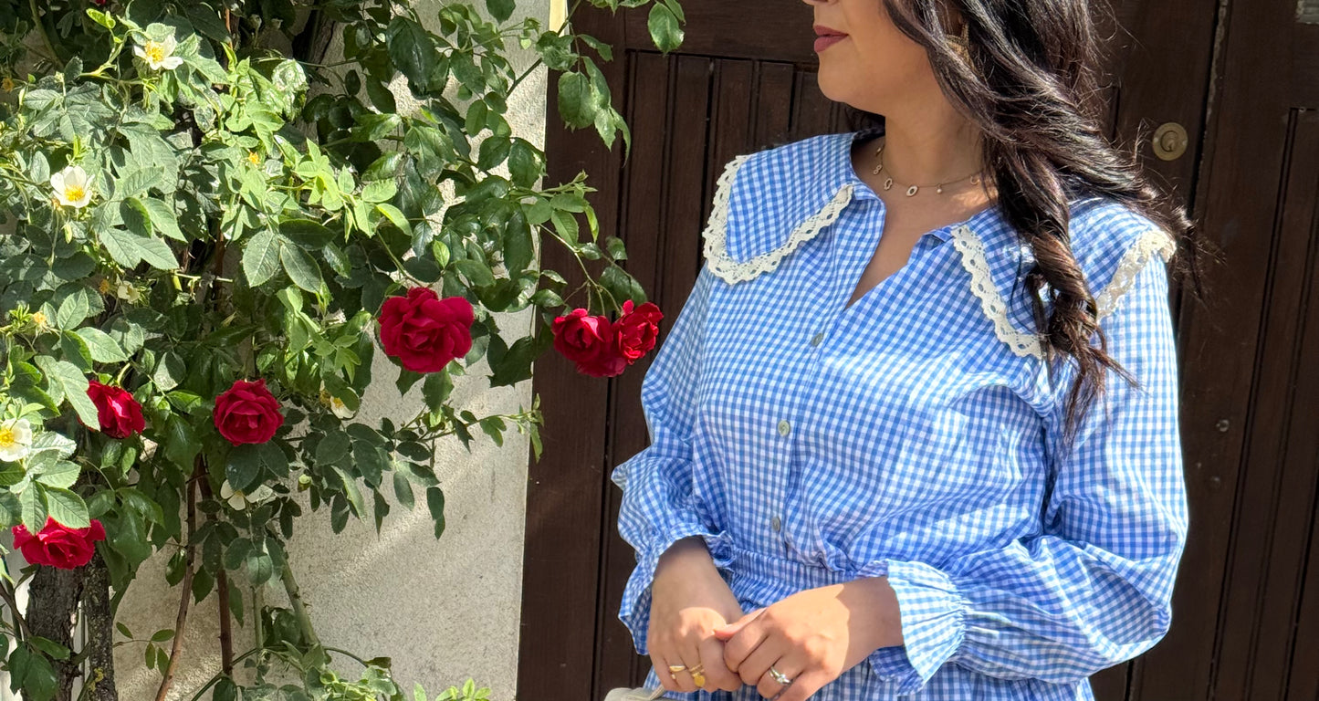 Chemisier Vichy taille unique